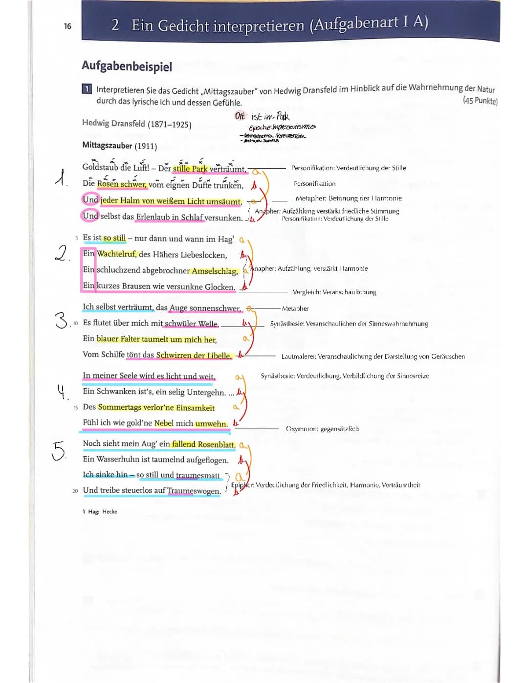 Wie du 'Mittagszauber' analysierst und interpretierst: Einfache Tipps