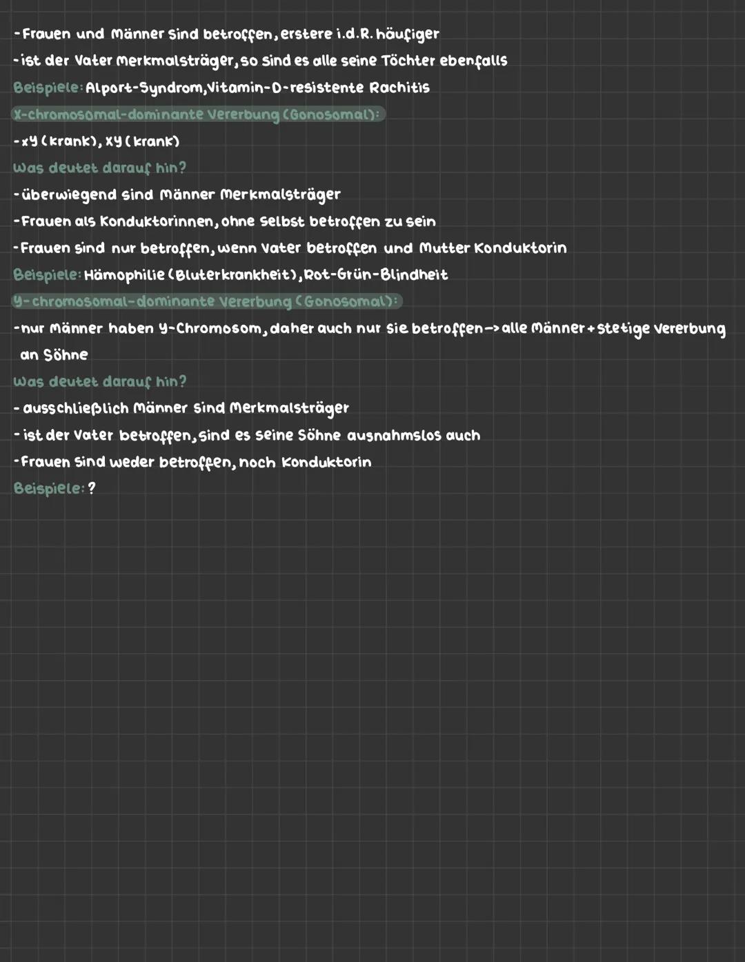 # Erbgänge

Grundvokabular

-Phänotyp: äußeres Erscheinungsbild, i. F. der Stammbaumanalyse gleichbedeutend mit der Ausprägung
der Krankheit