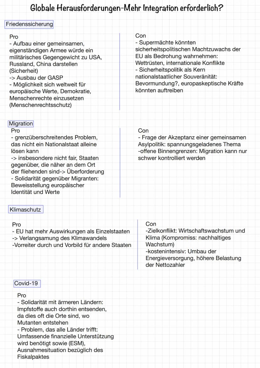 Asyl- und Migrationspolitik der Europäischen Union
Warum findet Migration statt?
- Push-Faktoren: Umstände, die im Herkunftsland ihre Ursach