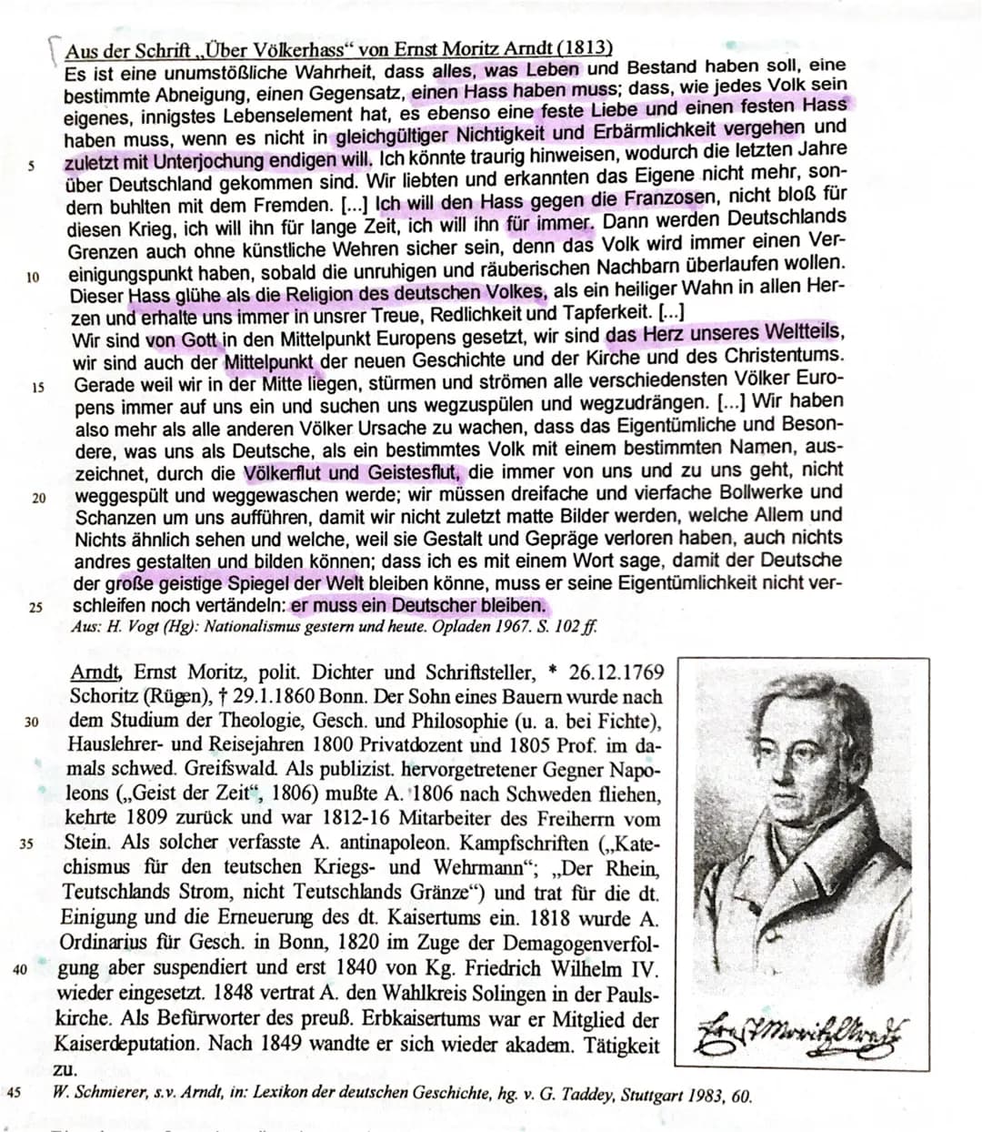 VÖLKERHASS -ANALYSE.
Klara Griez
- Ernst Moritz Arndt (1813)
Viele deutsche Klein- und Mittelstaaten wurden zu Beginn des 19. Jahr.
hunderts