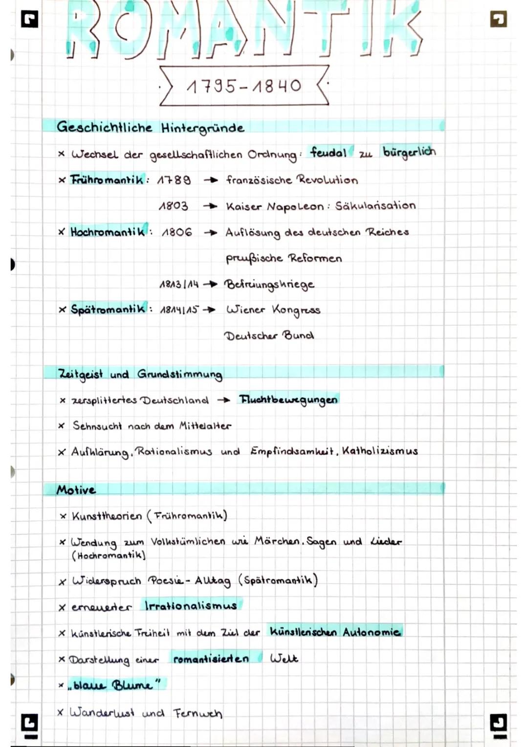 Die Merkmale der Romantik in der Literatur und wichtige Werke