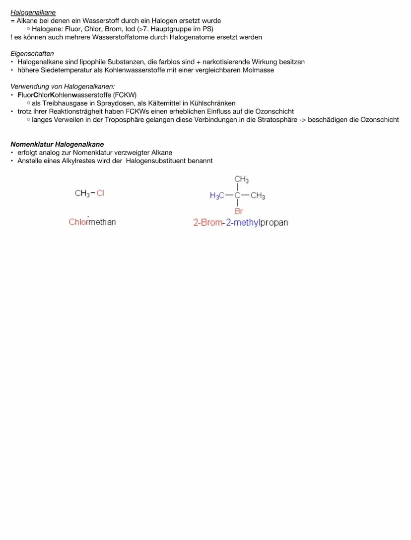 Stoffklassen
Alkane
= Moleküle aus zwei Elementen (Kohlenstoff C + Wasserstoff H)
• Einfachbindungen zwischen den beiden Elementen und keine