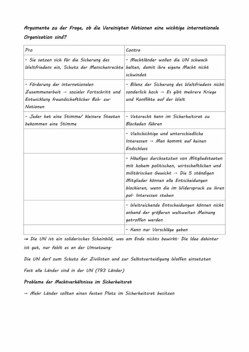 Das Völkerrecht
Die Vereinte Nation
- Wenn sich mehrere Länder zusammenschließen, einigen sie sich auf bestimmte Regeln im
Umgang miteinande