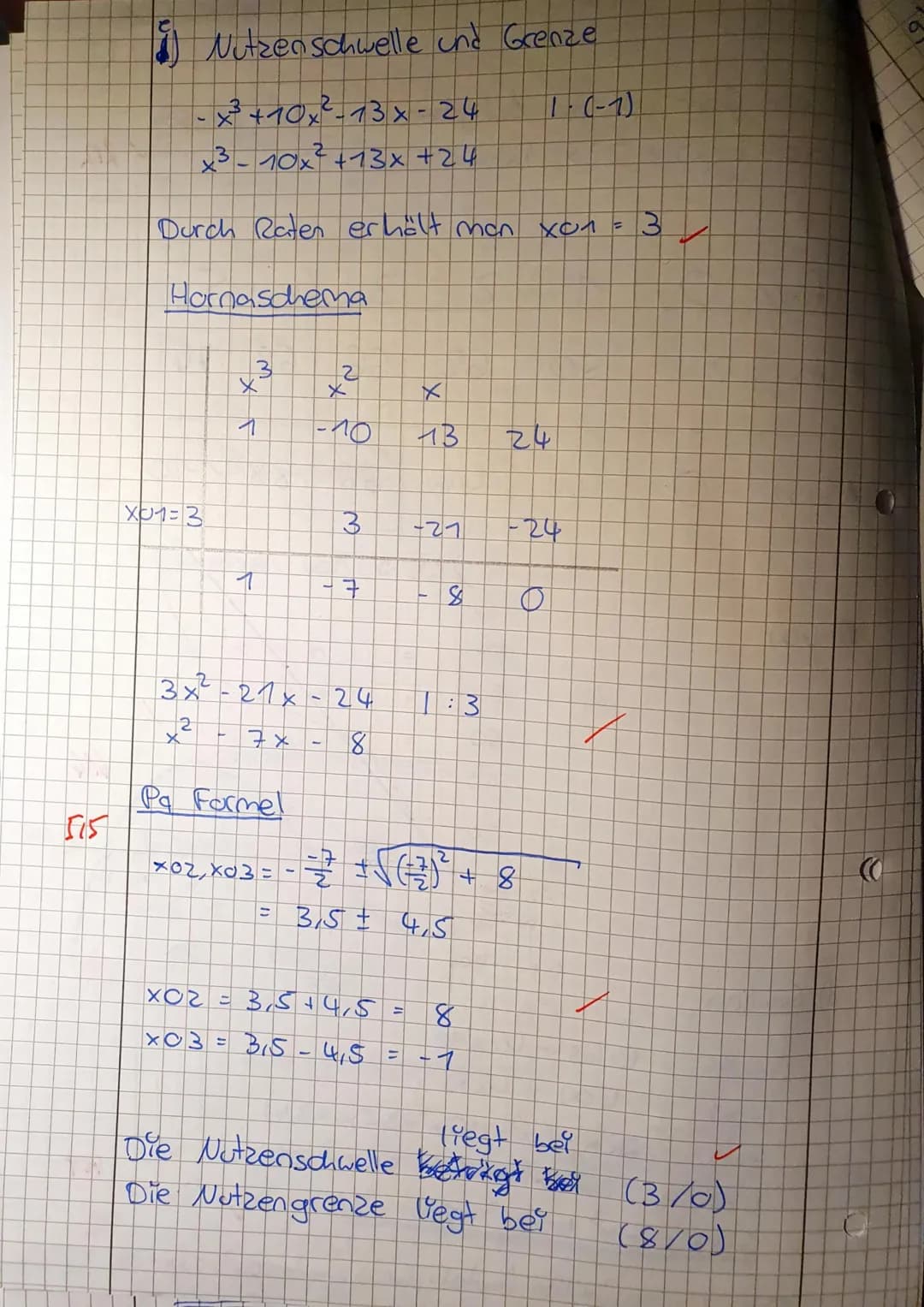 Max.
Punktzahl:
Note:
52
erreichte Punktzahl: Prozent:
sehr gut Tall! 19.03.2021
1 Kosten, Erlös, Gewinn - das alte Thema
In einem Fertigung