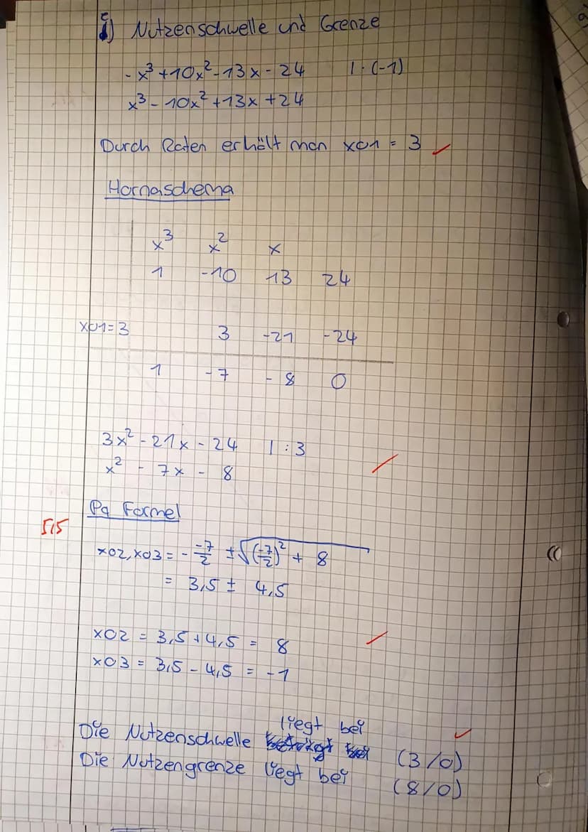 Max.
Punktzahl:
Note:
52
erreichte Punktzahl: Prozent:
sehr gut Tall! 19.03.2021
1 Kosten, Erlös, Gewinn - das alte Thema
In einem Fertigung