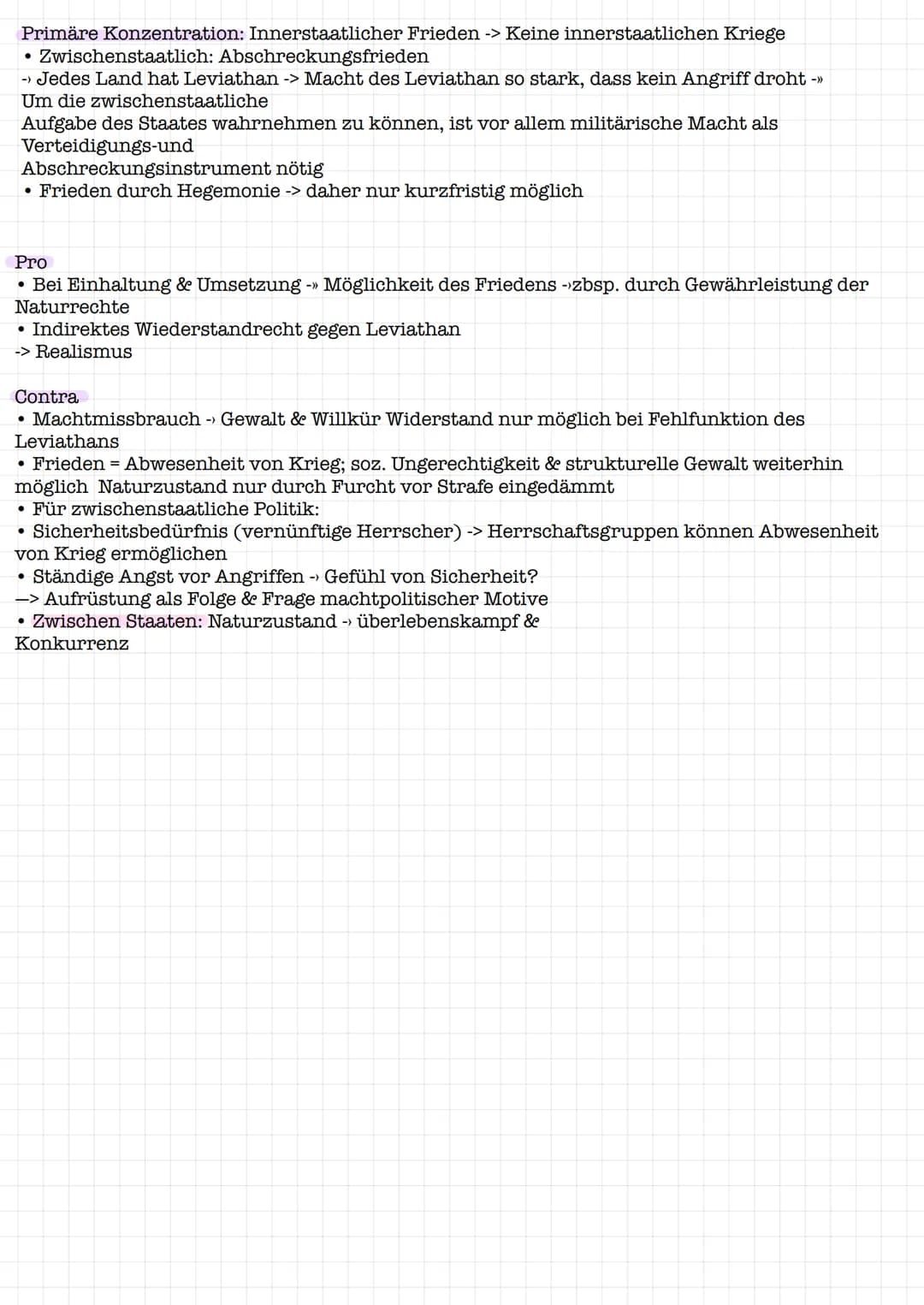 Friedensentwurfe/-modelle
Thomas Hobbes - Leviathan
Historischer Kontext: 1651; kurz nach englischen Bürgerkrieg - fordert Autorität in Form