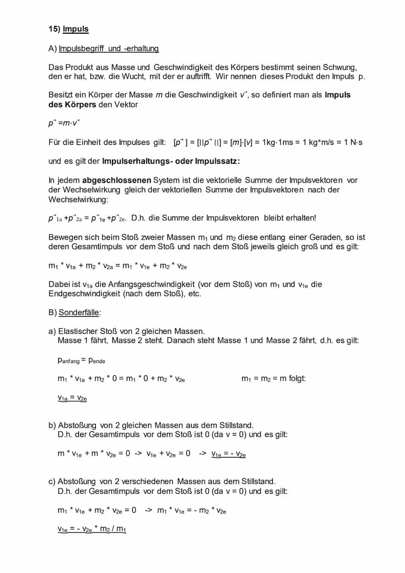 Klasse 10: Begriffe und Zusammenhänge (Teil 3)
9) Energie (ff)
Spezielle Aufgaben zur Energieerhaltung
1) Welche Energie hat ein Auto von 1 