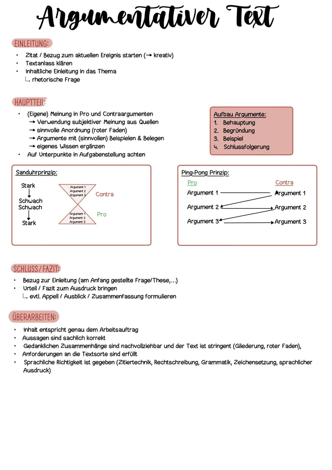 Materialgestütztes Schreiben: Argumentativer Text