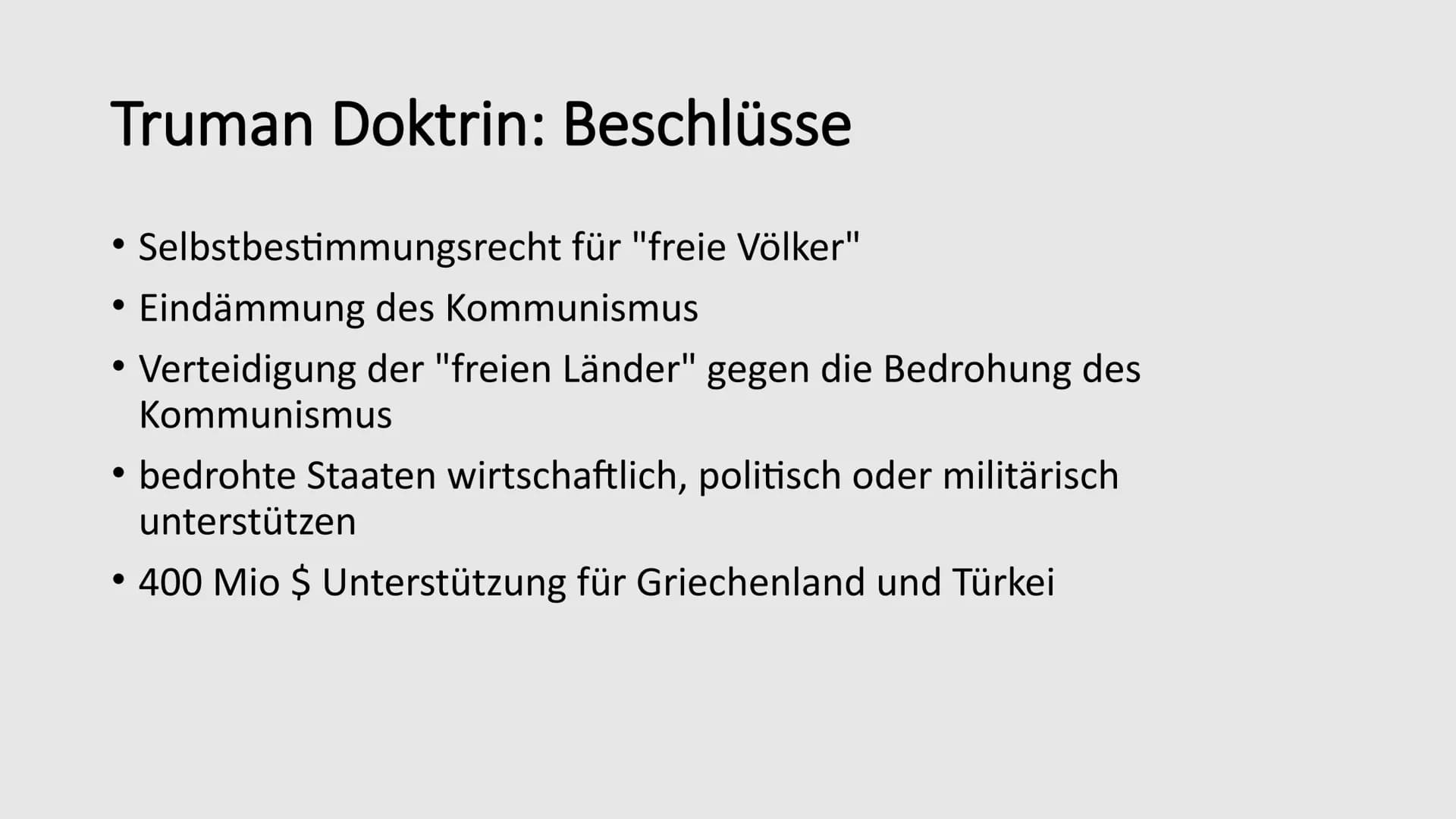 PA
Truman-Doktrin und
Marshall-Plan
Abbildung 1: Präsident Harry S. Truman Gliederung
1. Containment Politik
2. Truman Doktrin: Allgemeines/
