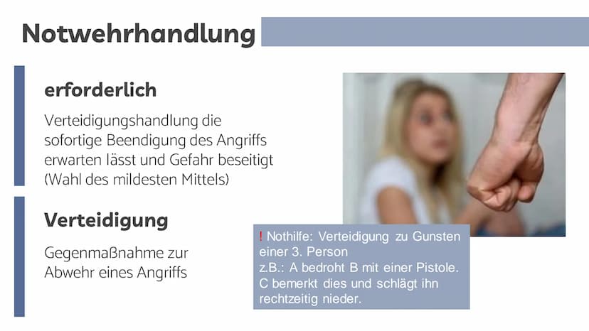 NOTWEHR
Vortrag von L. Jasmin Schaefer GLIEDERUNG
1
2
345
§32 StGB Notwehr
§33 StGB Überschreitung der Notwehr
§34 StGB Rechtfertigender Not