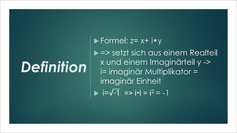 Komplexe
Zahlen
VON ALEYNA, BEYZA & MARIE Gliederung
Kleine Fragerunde
Übersicht der Zahlenbereiche
▶ Definition
▶ Die imaginäre Einheit i
▶