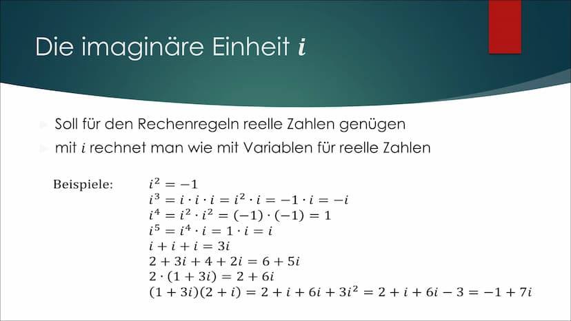 Komplexe
Zahlen
VON ALEYNA, BEYZA & MARIE Gliederung
Kleine Fragerunde
Übersicht der Zahlenbereiche
▶ Definition
▶ Die imaginäre Einheit i
▶