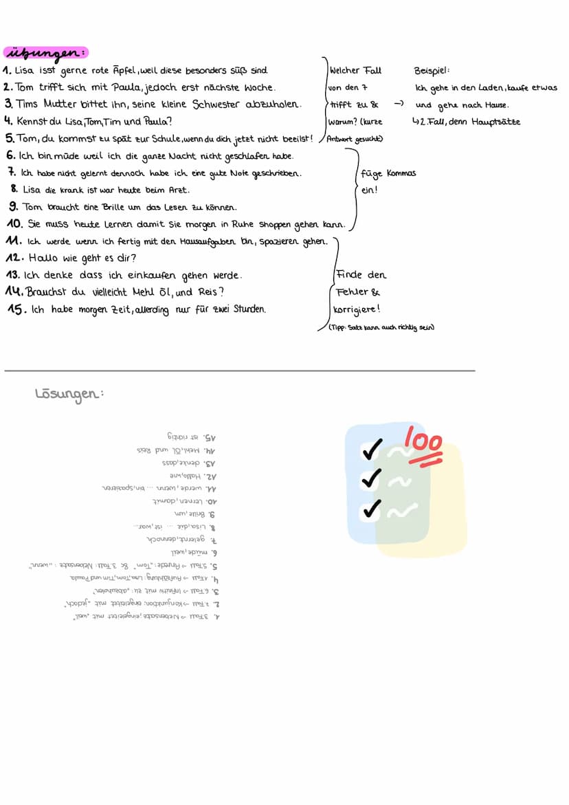 Kommaregel.n
Wozu brauche ich Kommas überhaupt?
-Kommas gliedern einen Satz in logische Teile
- sie helfen dabei, unsere geschriebenen Gedan