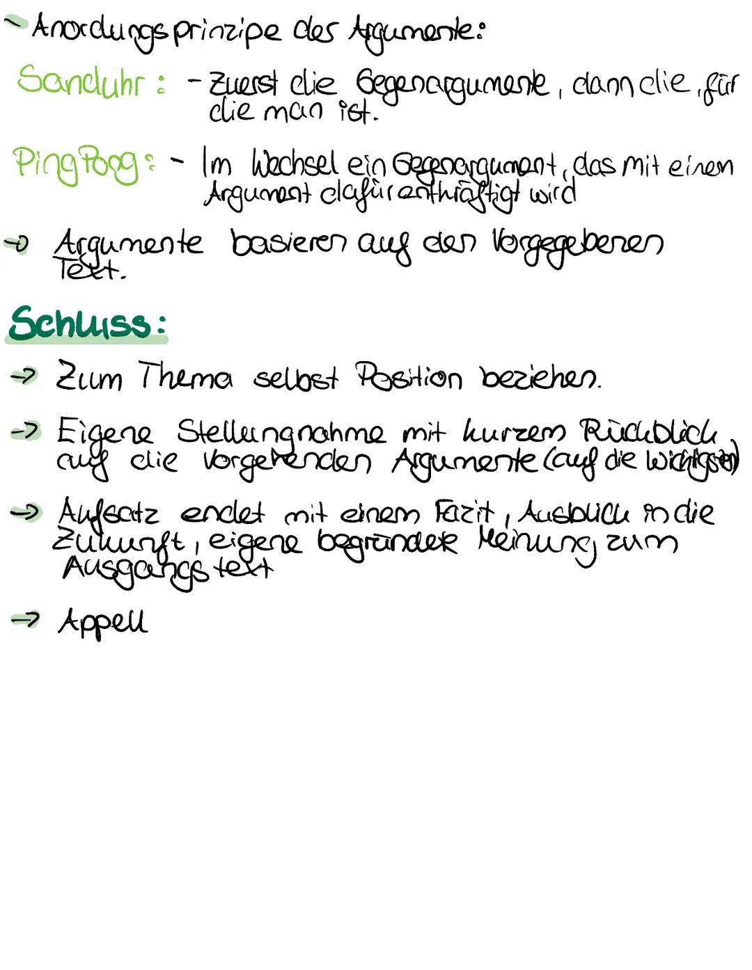 # ERORTERUNS

Hinweis:
-Bevor man anfängt zu schreiben sollte man sich
gut mit den Materialen auseinandersetzen und
Stichpunktartig Pros & C
