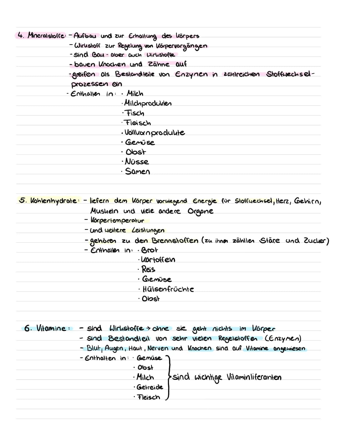 Inhaltsstoffe der Nahrung
Pflanzliche Lebensmittel
Baustoffe
• Proteine
(Eiweiße)
• Mineralstoffe
(Z.b Calcium)
• Wasser
↓
Dienen zum
Aufbau