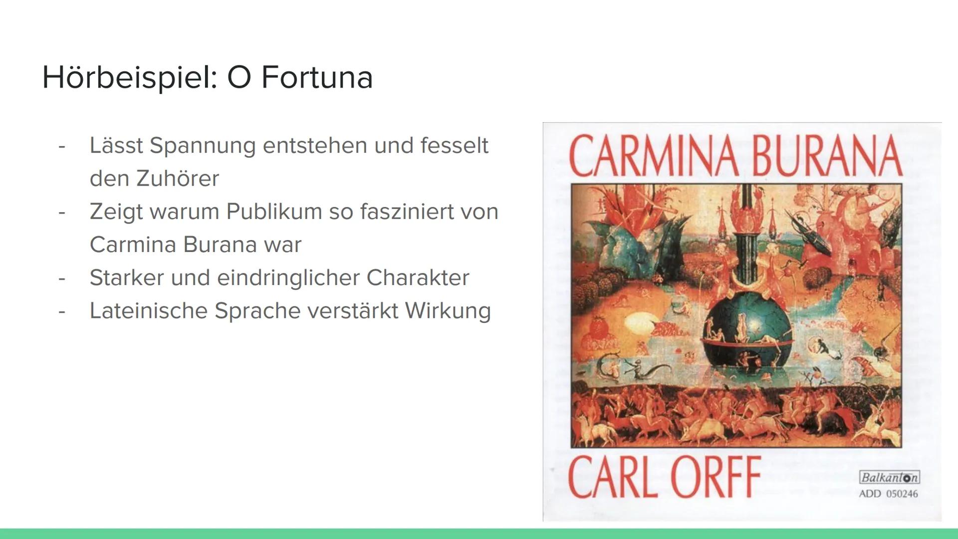 Die besondere Stellung von
Carmina Burana im Leben und
Werk Carl Orff's
Von Gliederung
1.
-
-
2.
-
-
3.
4.
Carl Orff
Leben
Hörbeispiel: cour