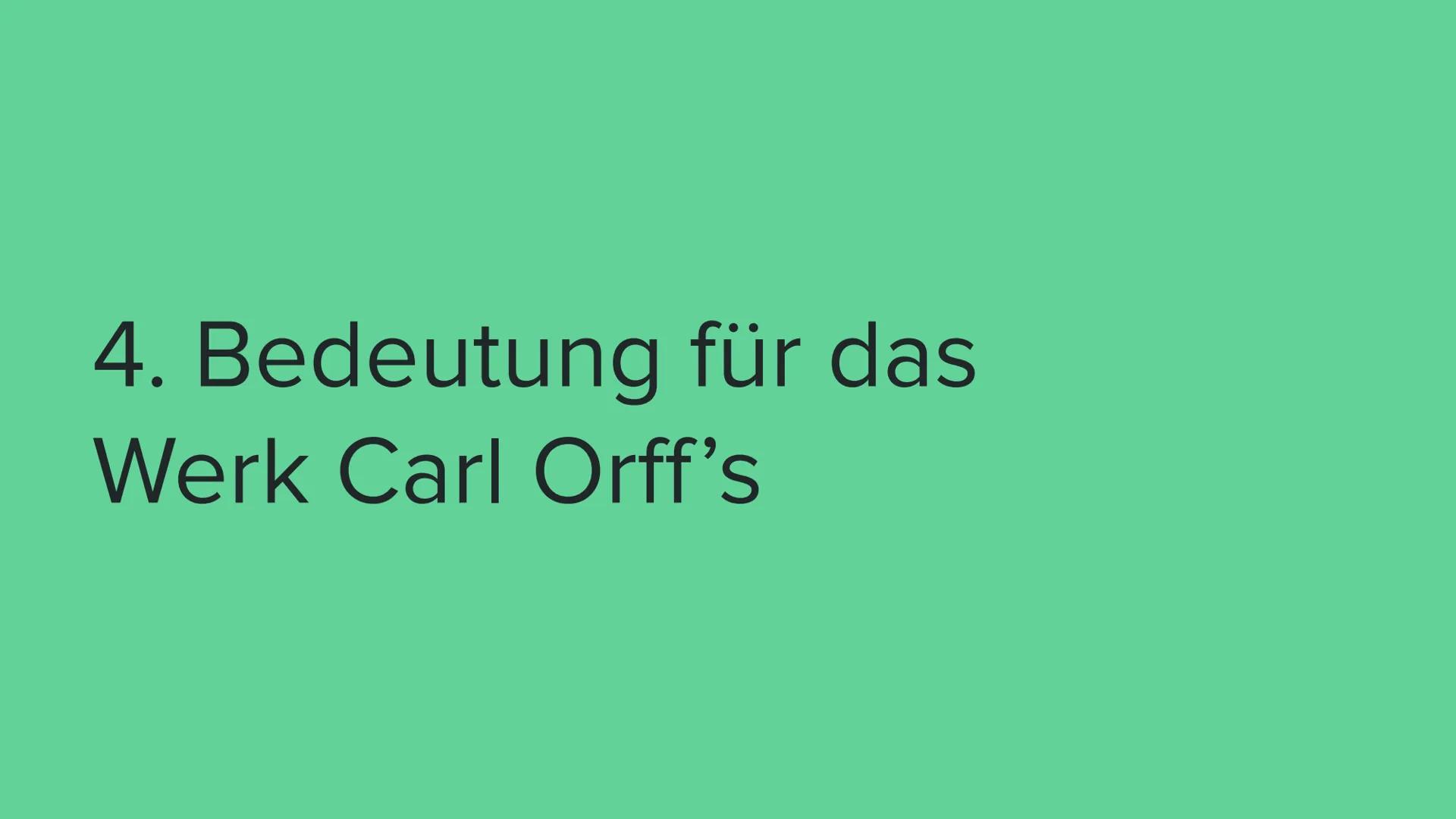 Die besondere Stellung von
Carmina Burana im Leben und
Werk Carl Orff's
Von Gliederung
1.
-
-
2.
-
-
3.
4.
Carl Orff
Leben
Hörbeispiel: cour