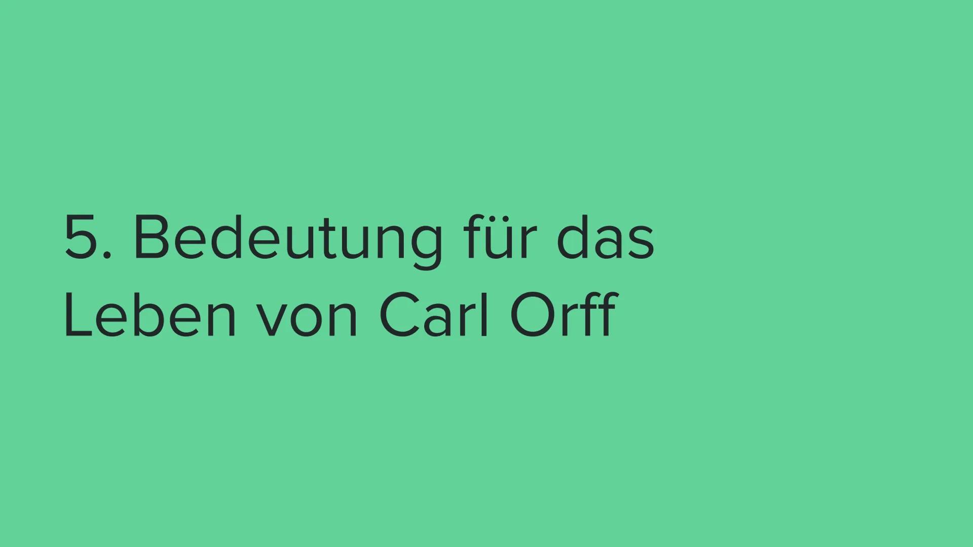 Die besondere Stellung von
Carmina Burana im Leben und
Werk Carl Orff's
Von Gliederung
1.
-
-
2.
-
-
3.
4.
Carl Orff
Leben
Hörbeispiel: cour