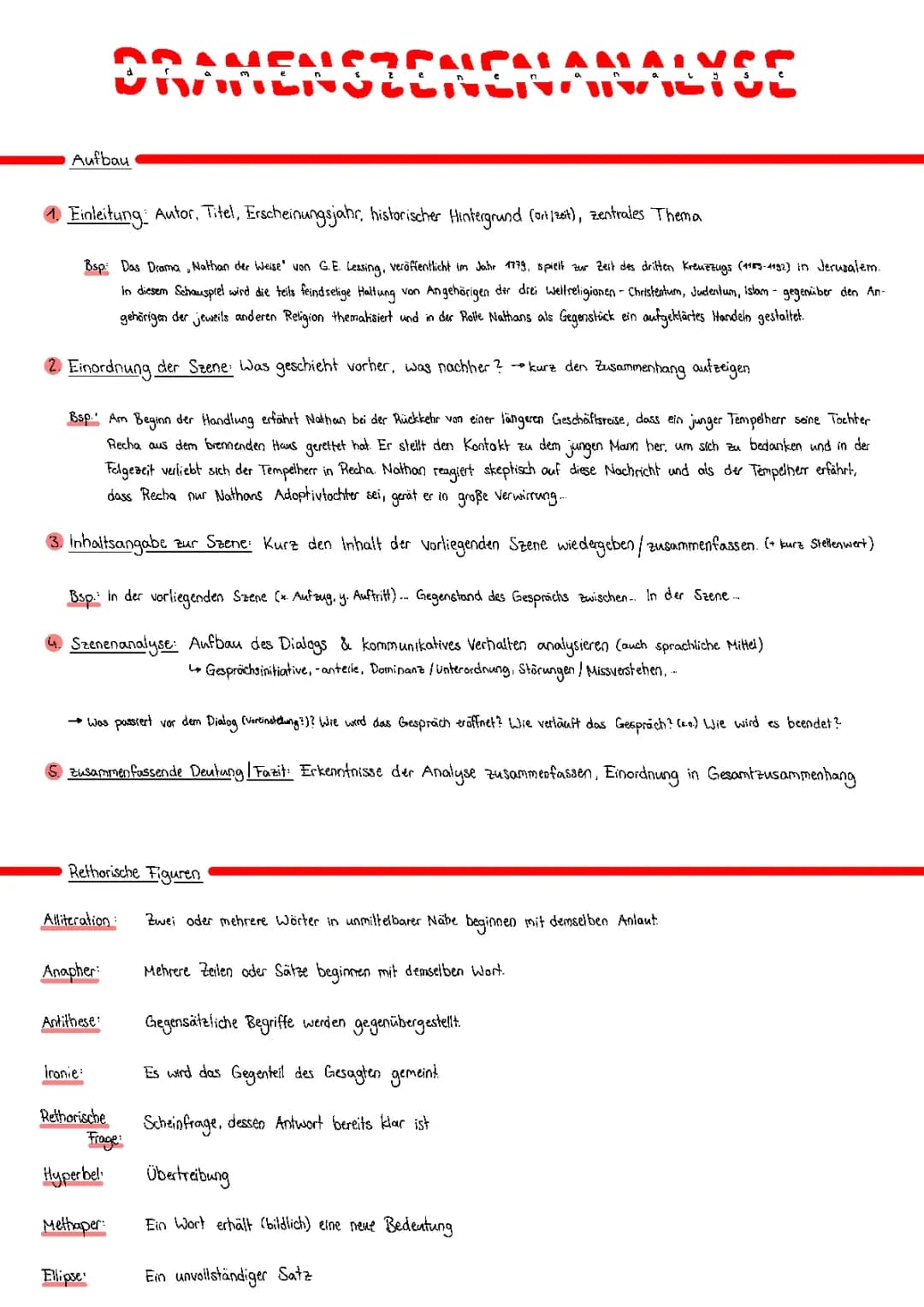 Dramenszenenanalyse (Nathan der Weise)