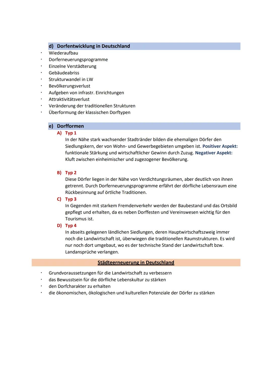 1) Siedlungsräume und -strukturen
a) Räumliche Verbreitung von Siedlungen
Gründe:
O O O O O O O O
Siedlungsentwicklung und Raumordnung
Übera