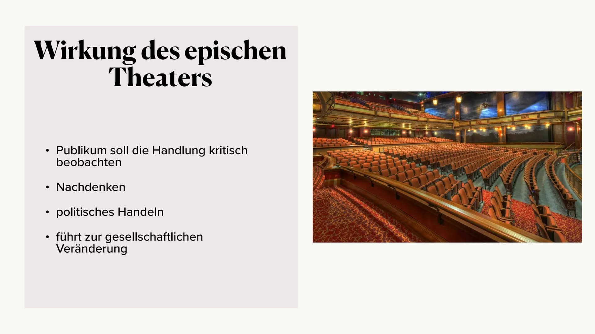 episches Theater
-Bertolt Brecht
Hannah und Vivien ●
●
●
Bertolt Brecht als Person
Episches Theater- Definition
Merkmale
●
Gliederung
●
• Wi