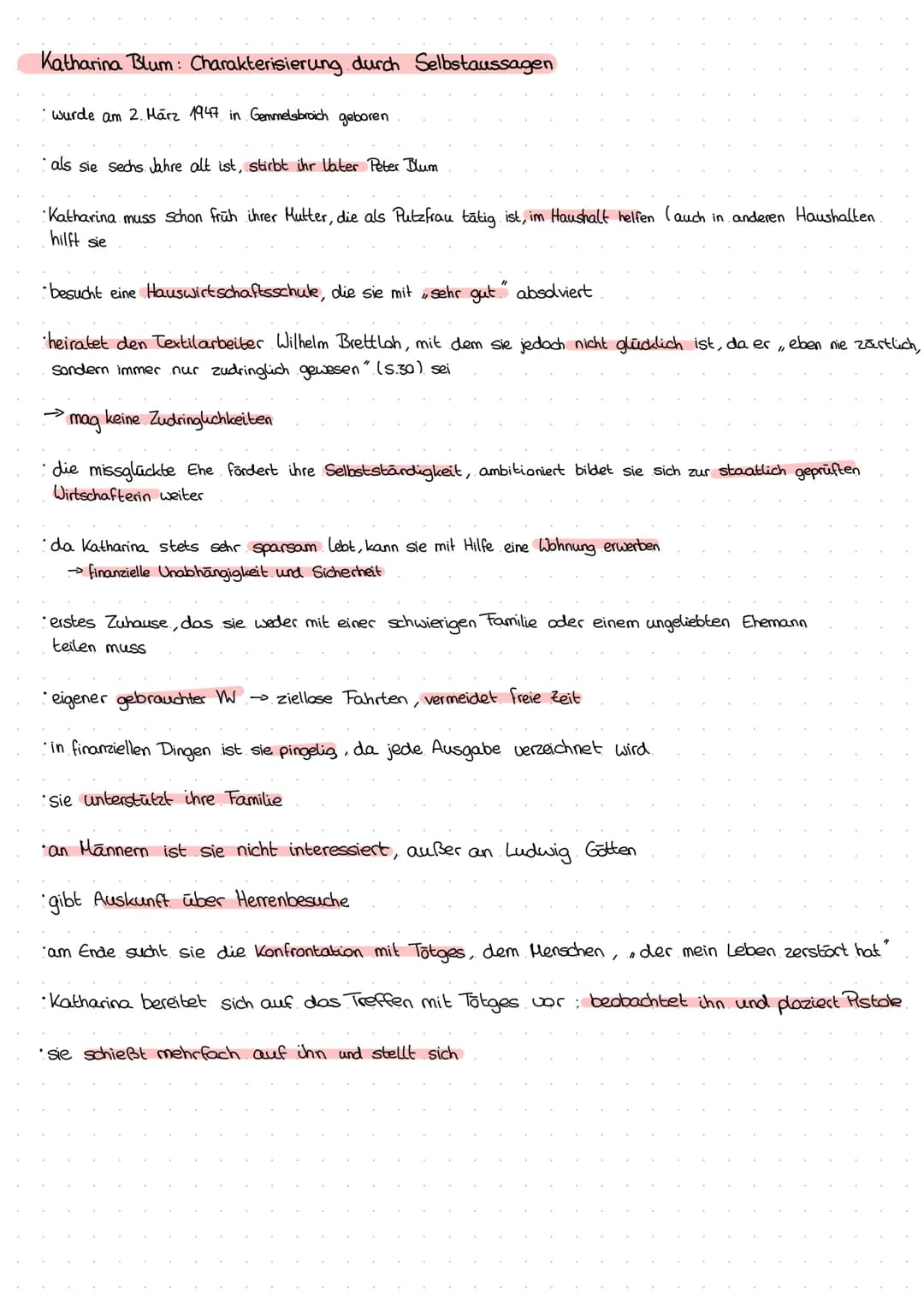 Die verlorene Ehre der Katharina Blum - Boll
INHALT
• Katharina Blum lernt im Kolner Karneval einen jungen Mann.
kennen und verliebt sich
•L