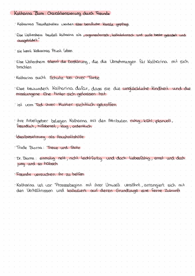 Die verlorene Ehre der Katharina Blum - Boll
INHALT
• Katharina Blum lernt im Kolner Karneval einen jungen Mann.
kennen und verliebt sich
•L
