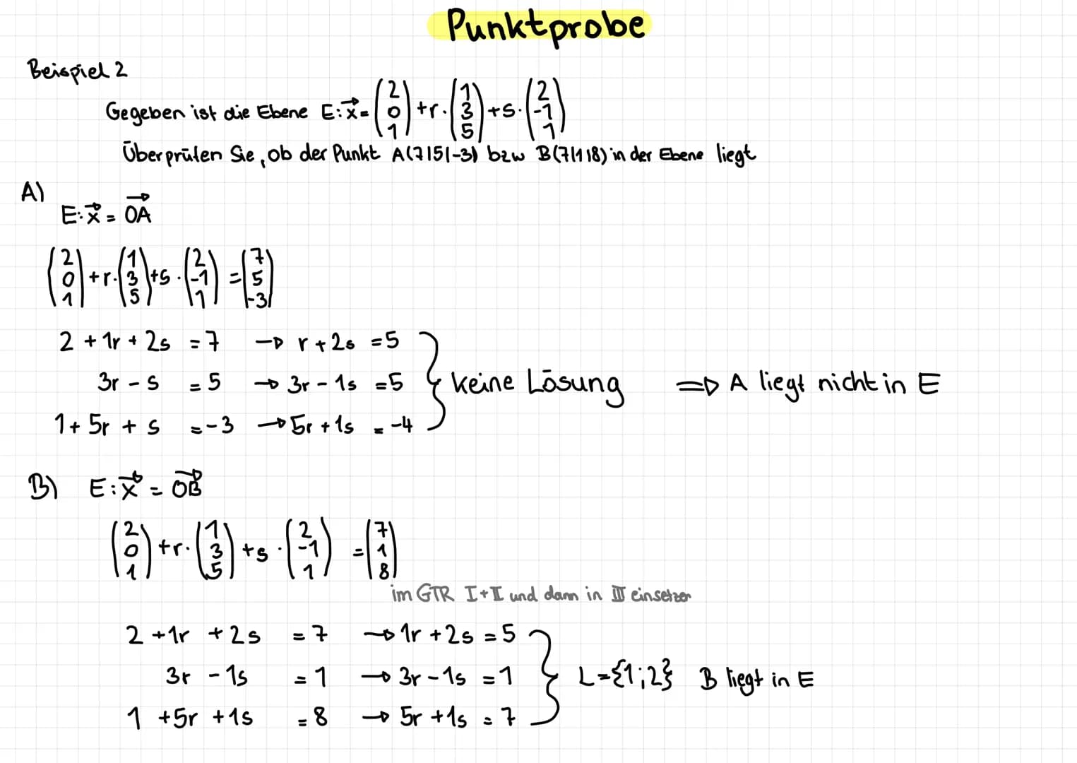 Vektoren Gauß-Verfahren und Lösungsmengen
8 18
I·(-2) + [
구
-3 -2
24
1
-6
-4
-2 -14
나
74
-5
ㅋ
-2.8. -44
-
1
2
4 16
22
ㅍ·2+Ⅱ
3
1 O
·3
-2
。 4
