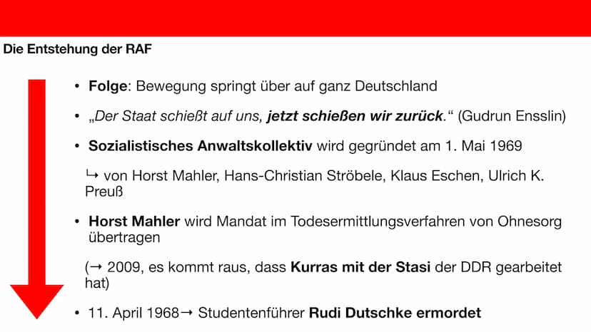 Die Entstehung der RAF
Luna Malik, Giada Cerri Gliederung
●
●
Was war die RAF?
Wer waren die Gründer?
Die Entstehung Was war die RAF?
●
●
,,