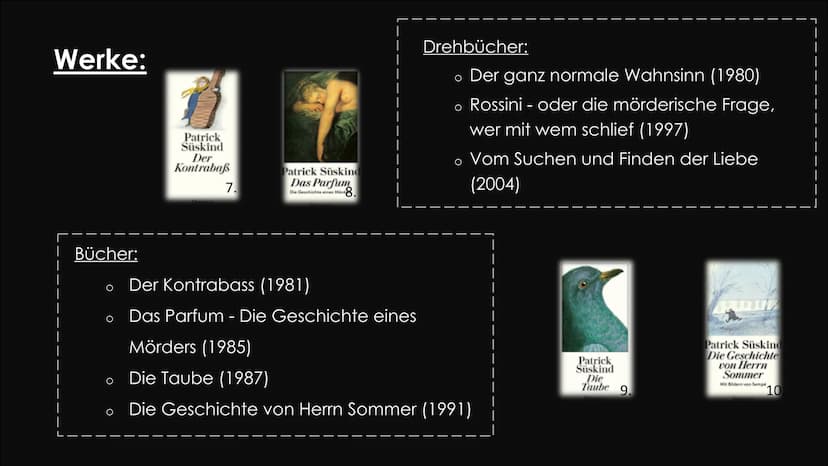 Das Parfum
Die Geschichte eines Mörders
Patrick Süskind
Das
Parfum
Die Geschichte
eines Mörders
Diogenes
1. Gliederung
1. Allgemeines zum We