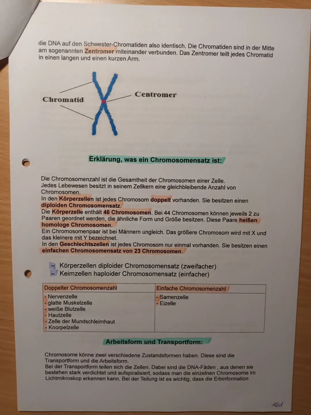 Nawi Lernzettel für die Arbeit am 05.03.2021:
Checkliste
1. Karyogramme und Chromosomensatz
- Aufbau von Chromosomen
- Chromosomensatz bei M