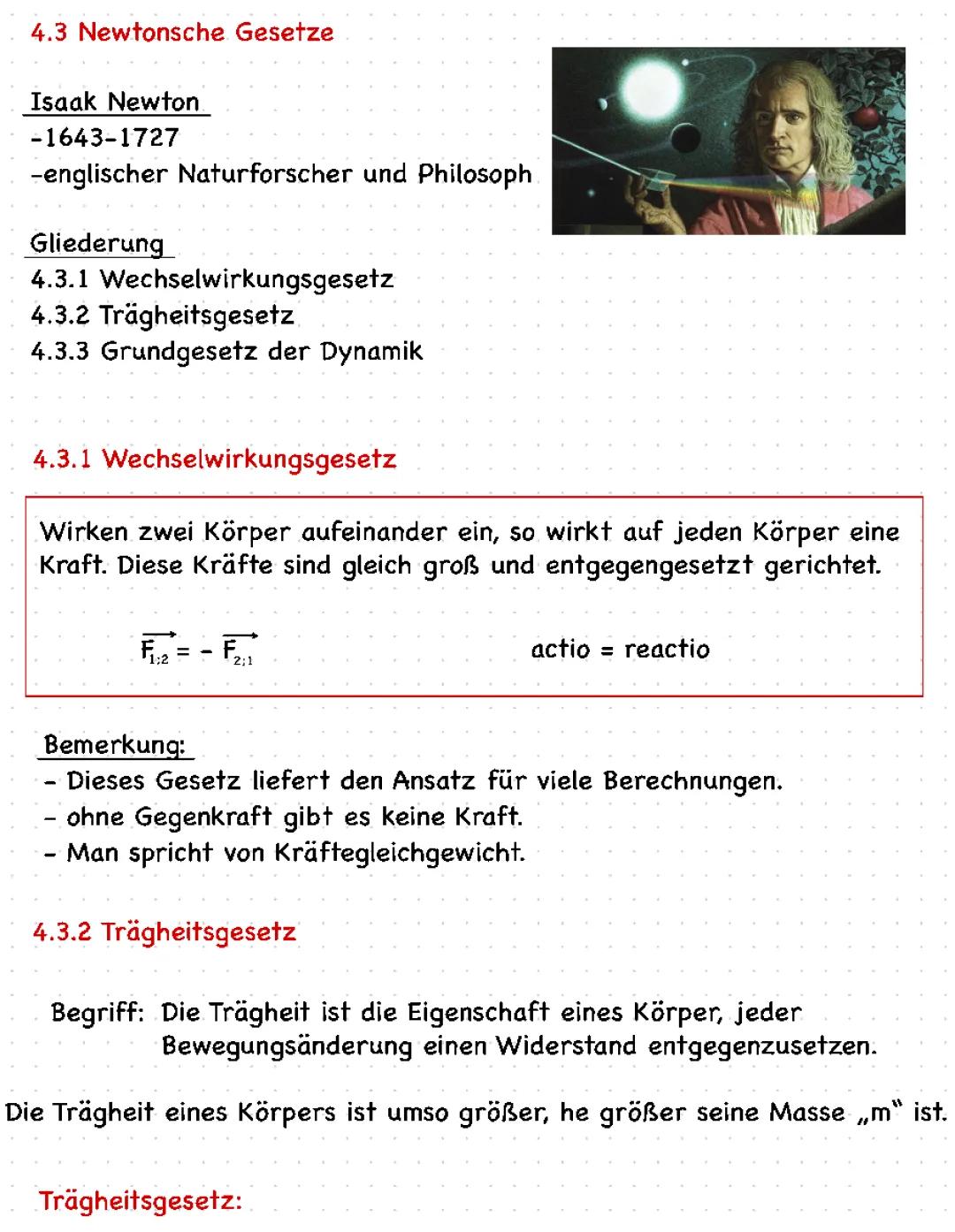 Newtonsche Gesetze