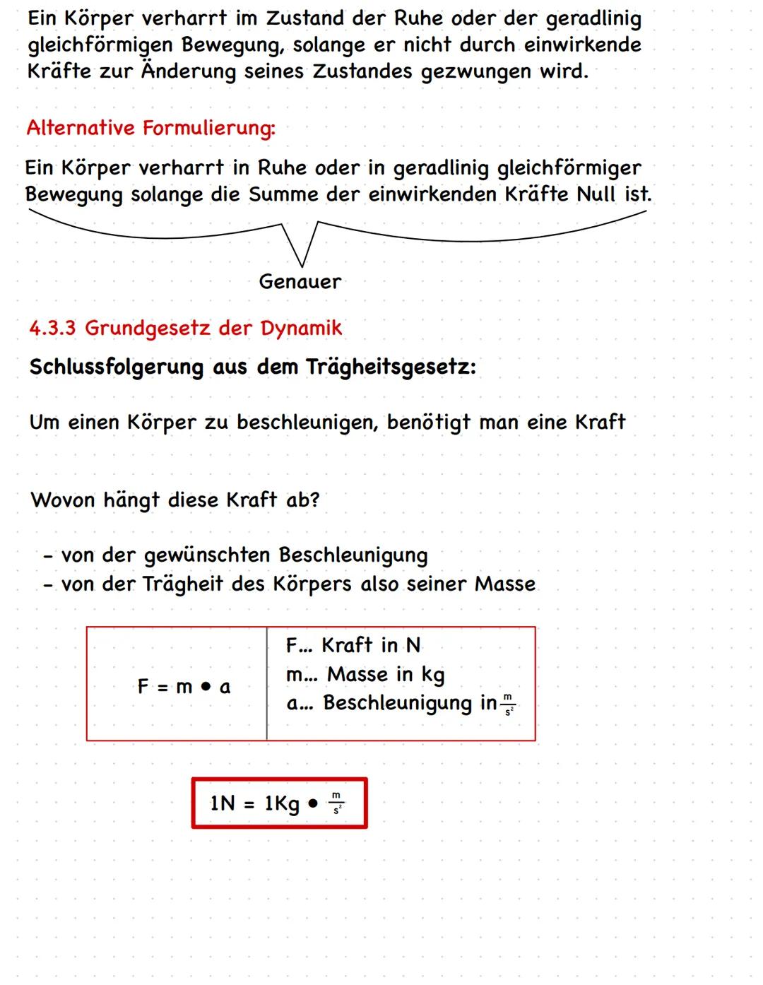 4.3 Newtonsche Gesetze
Isaak Newton
-1643-1727
-englischer Naturforscher und Philosoph
Gliederung
4.3.1 Wechselwirkungsgesetz
4.3.2 Trägheit