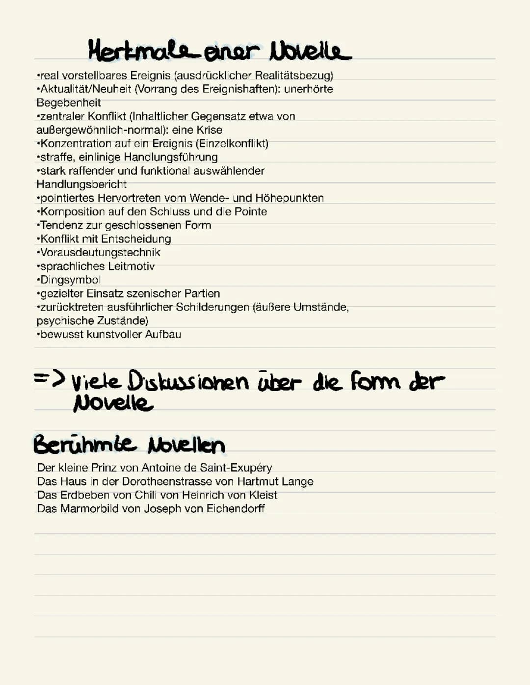 Die wichtigsten Merkmale und Beispiele einer Novelle