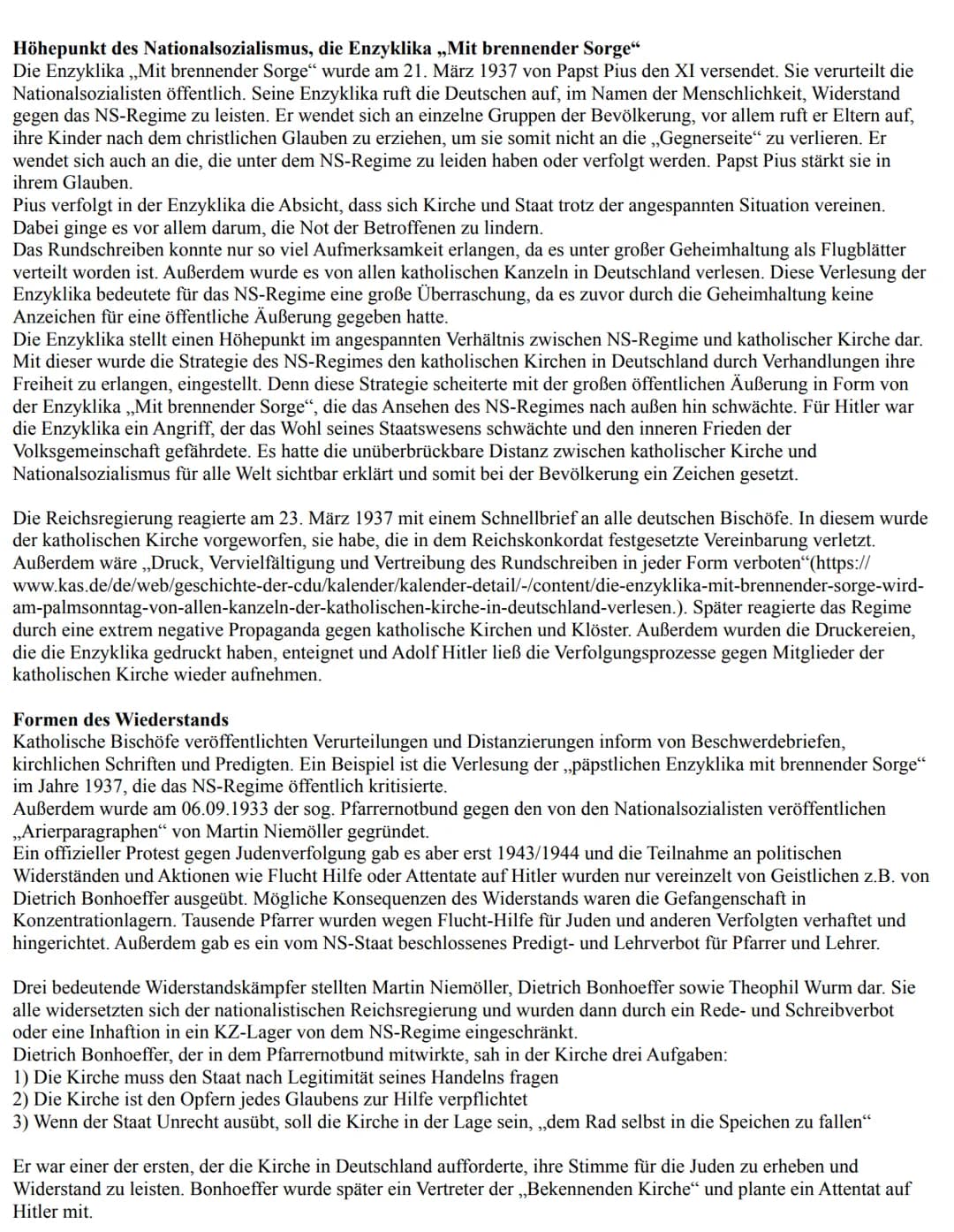 Kirche im Nationalsozialismus
10.06.2021
Die Frage ob die Kirche zu der NS-Zeit eine Mitschuld an den NS-Taten geleistet hatte, ist bis heut