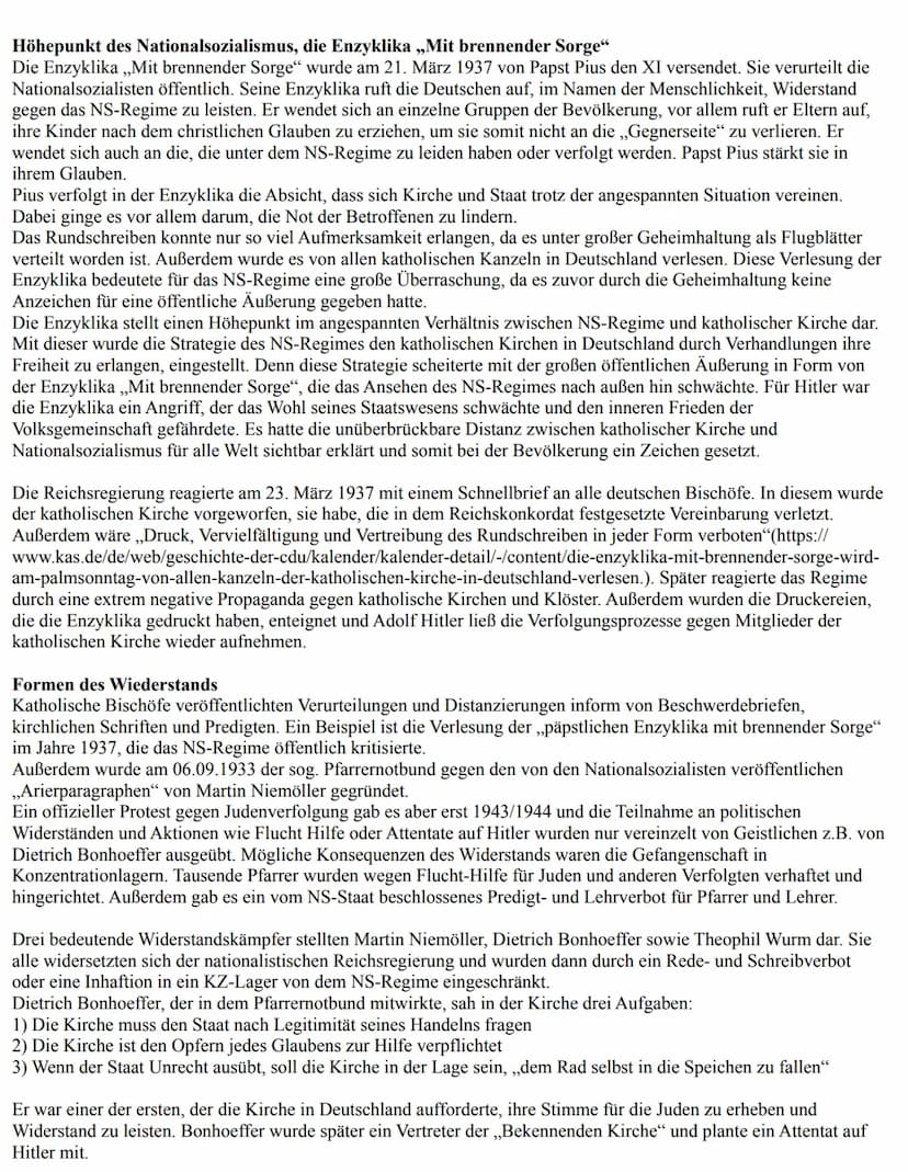 Kirche im Nationalsozialismus
10.06.2021
Die Frage ob die Kirche zu der NS-Zeit eine Mitschuld an den NS-Taten geleistet hatte, ist bis heut