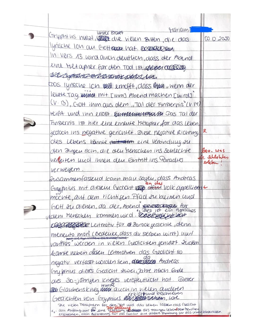 Name:
Manam
Textinterpretation: Andreas Gryphius: Abend (1650)
Einleitung und Überleitung zum Hauptteil
Einleitungssätze: Textsorte, Autor, 