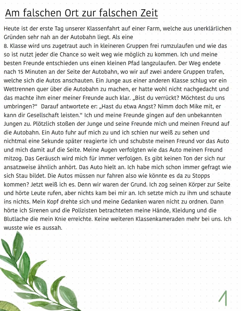 tschick
A
WOLFGANG HERRNDORF INHALTSVERZEICHNIS
I. EINLEITUNG
Meine Geschichte zu Kapitel 1
Erzählperspektive
Inhaltliche Fragen
Steckbrief 