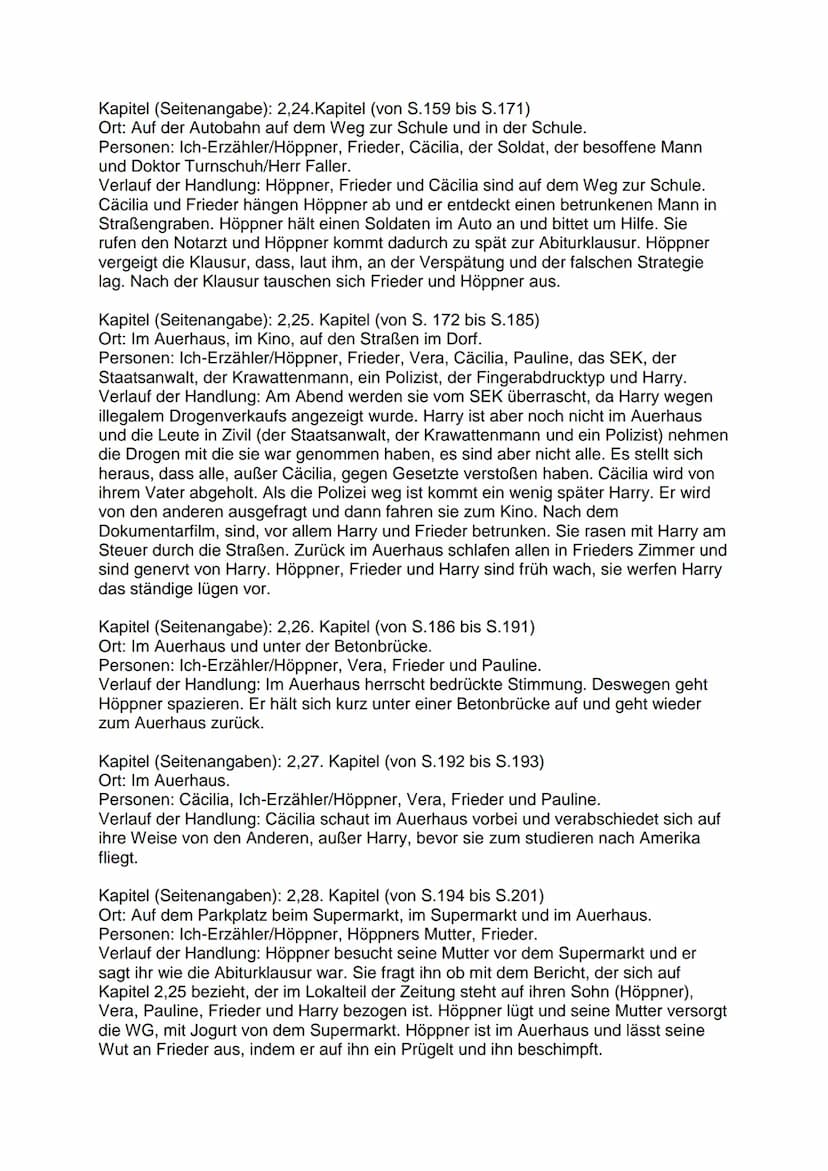 Lesetagebuch zu einem Jugendroman
Inhalt jedes Kapitel/Textabschnitts
Kapitel (Seitenangabe): 1.Kapitel (von S.7 bis S.9)
Ort: Im Dorf, dort