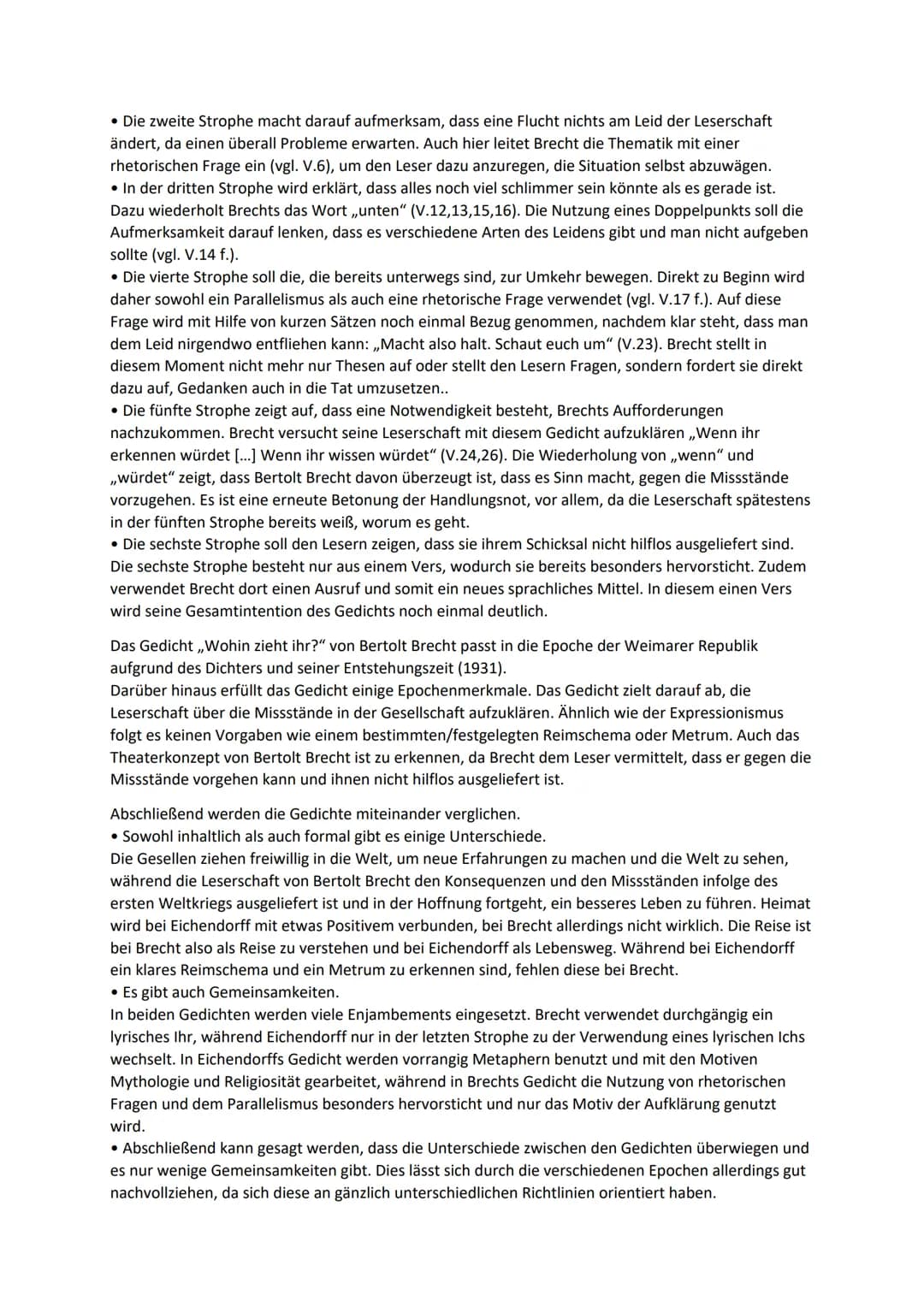 Zwei Gedichte analysieren und vergleichen
0. Aufbau eines Gedichtvergleichs zur Orientierung bei der Analyse.
1. Analysieren Sie das Gedicht