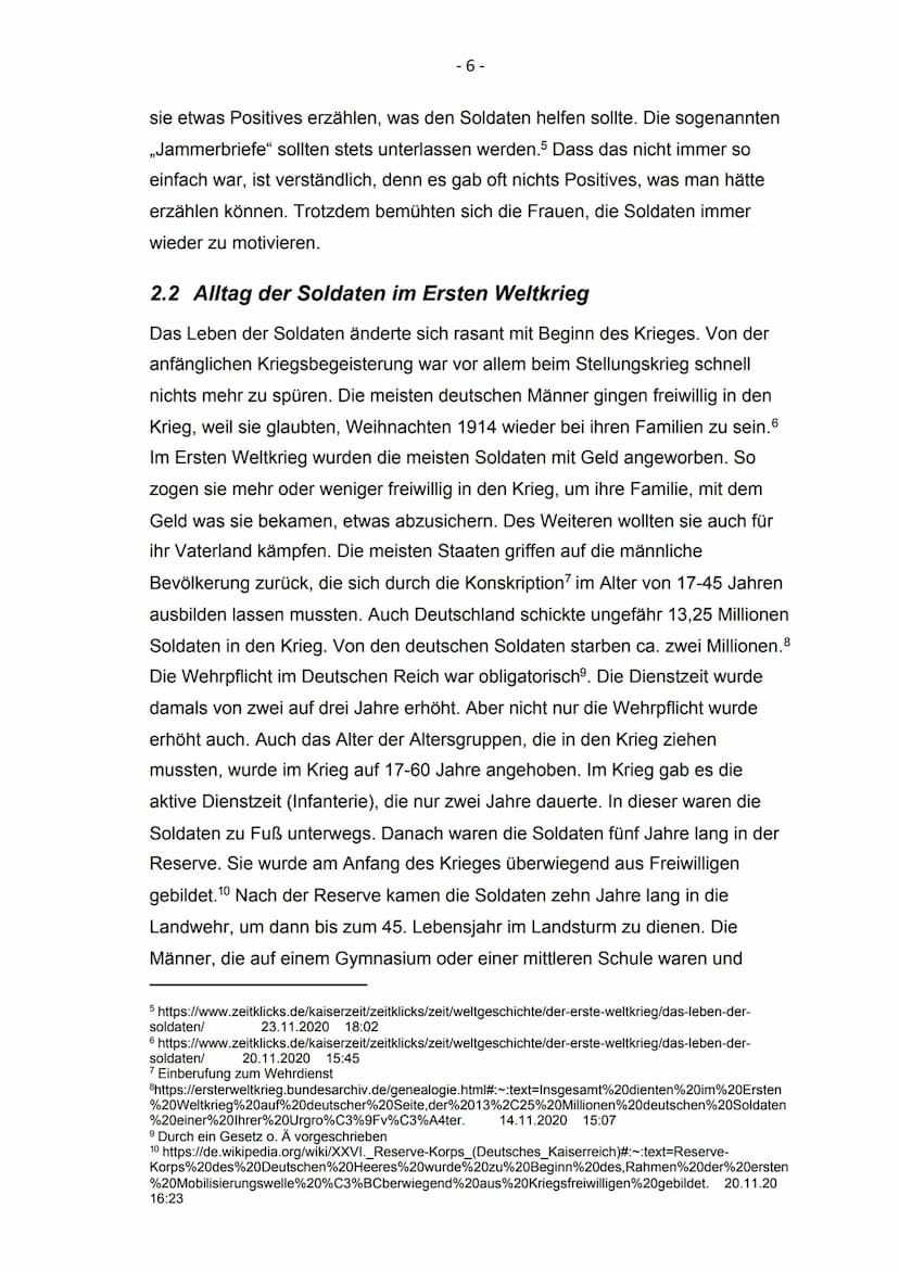 Kopernikus-Gymnasium Blankenfelde-
Mahlow
Facharbeit im Wahlpflichtfach Geschichte
Alltag im Ersten und Zweiten
Weltkrieg
Vergleichen Sie da