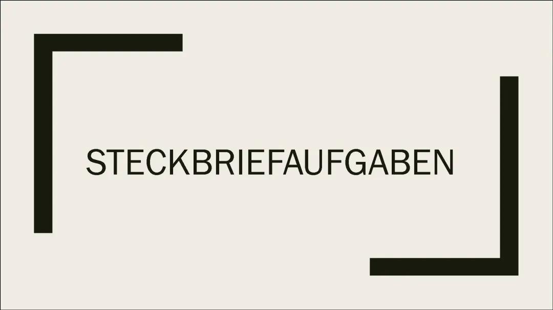 Steckbriefaufgaben für 3. Klassen – Mit Lösungen und Übungen in PDF