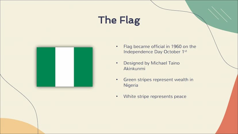 Nigeria Table of content
1. General information
- Geography
- The Flag
- Coat of arms
2. History
-pre/during/post colonialism
3. Culture
Eth