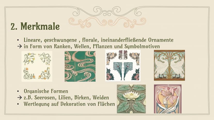 JUGENDSTIL
ART NOUVEAU
Trang Le Thi Minh 12b Kunst 2
2 Gliederung
1. Entstehung
2. Merkmale
3. Architektur
4. Handwerk
5. Mode,Edwardian“
6.