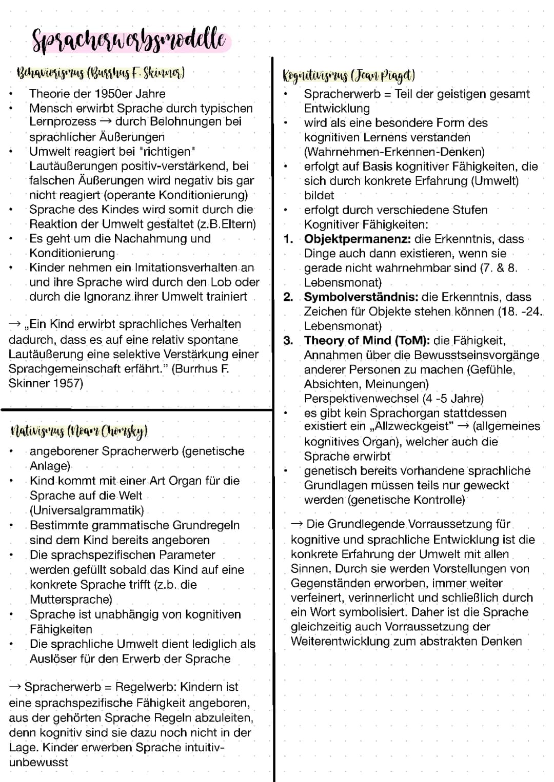 Spracherwerbsmodelle 