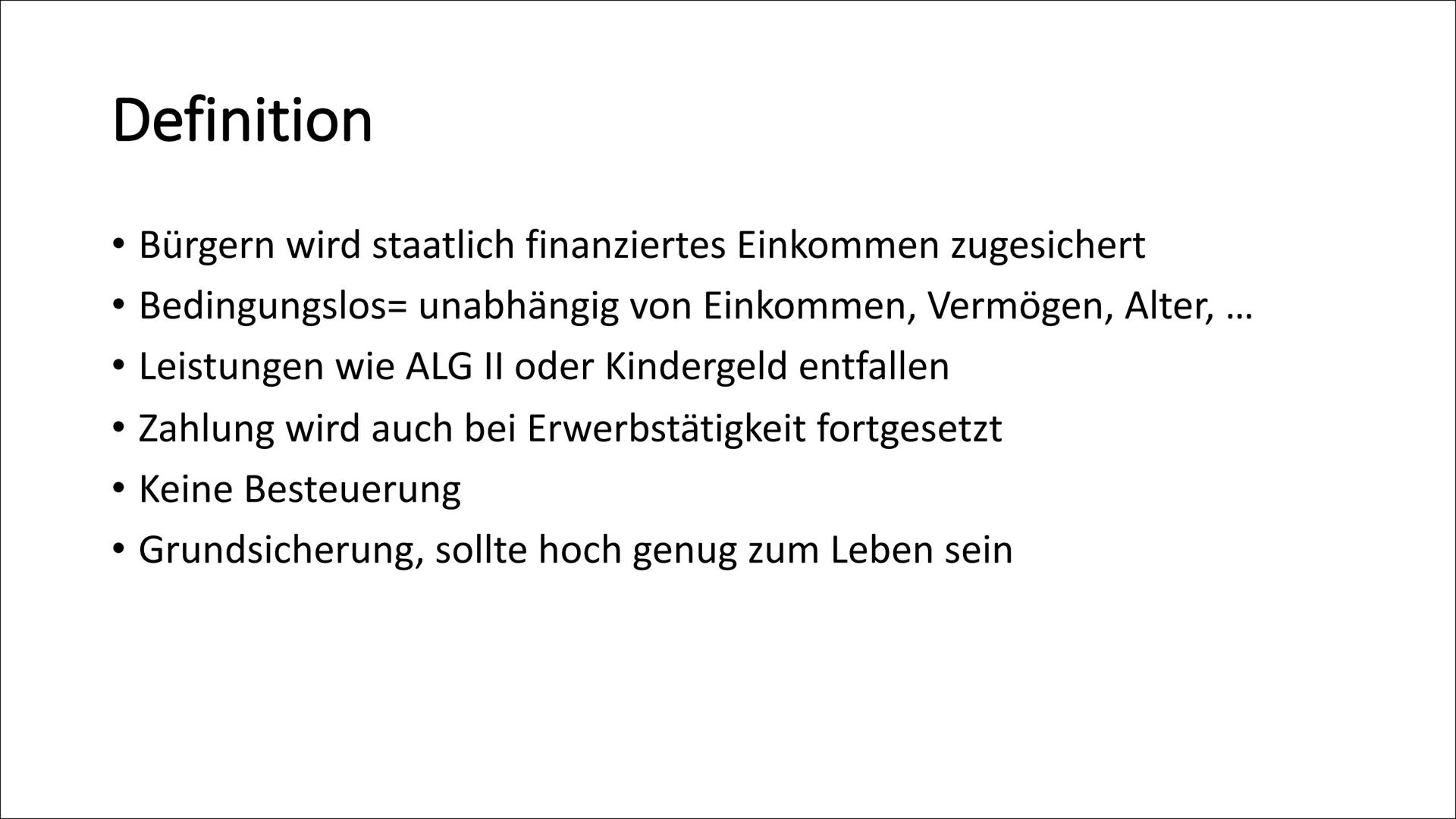Bedingungsloses Grundeinkommen
€
(fi)
ID:
Coll
Cu Inhaltsverzeichnis
1.
2.
3. Pro bedingungsloses Grundeinkommen
4. Kontra bedingungsloses G