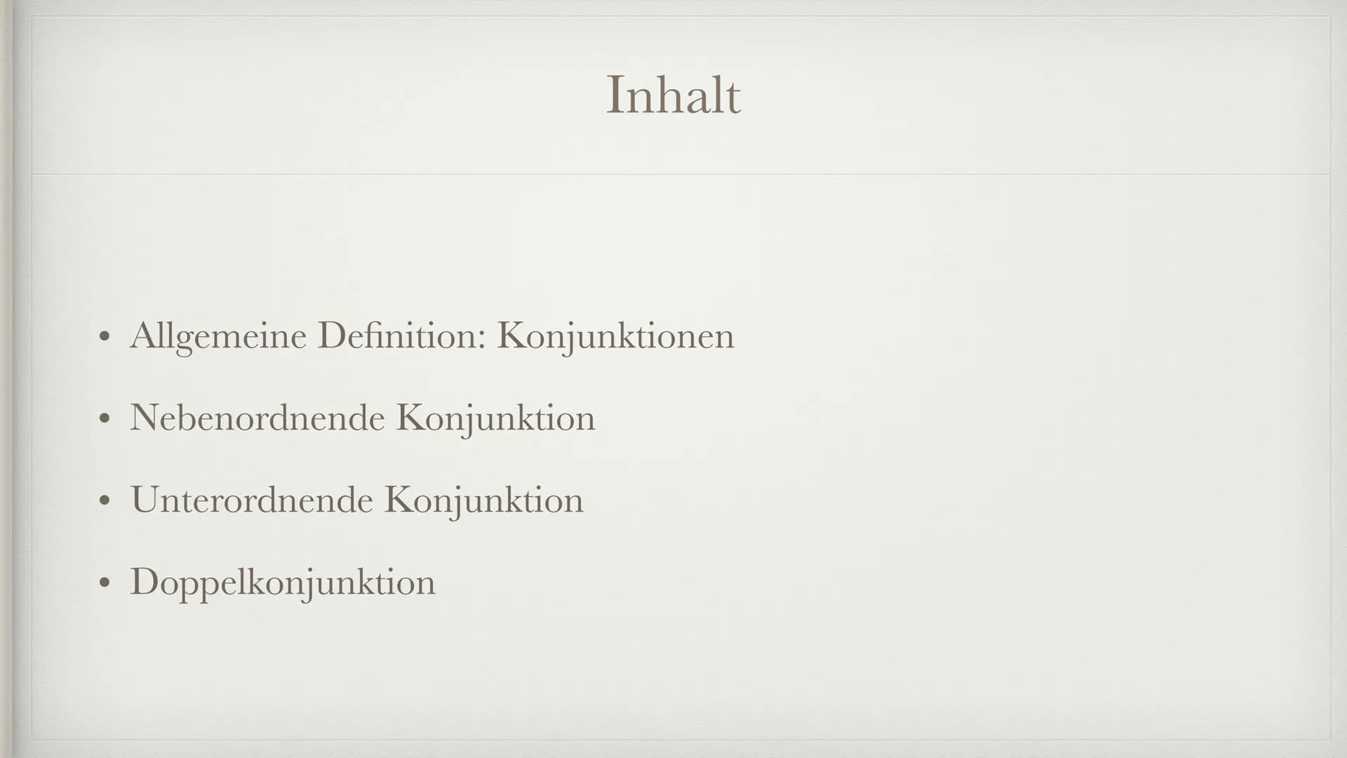 0x000
Dengundire
ALLGEMEINES
Konjunktionen, auch Bindewörter genannt, haben die Aufgabe, Wörter,
Wortgruppen, Satzglieder oder gleich ganze 