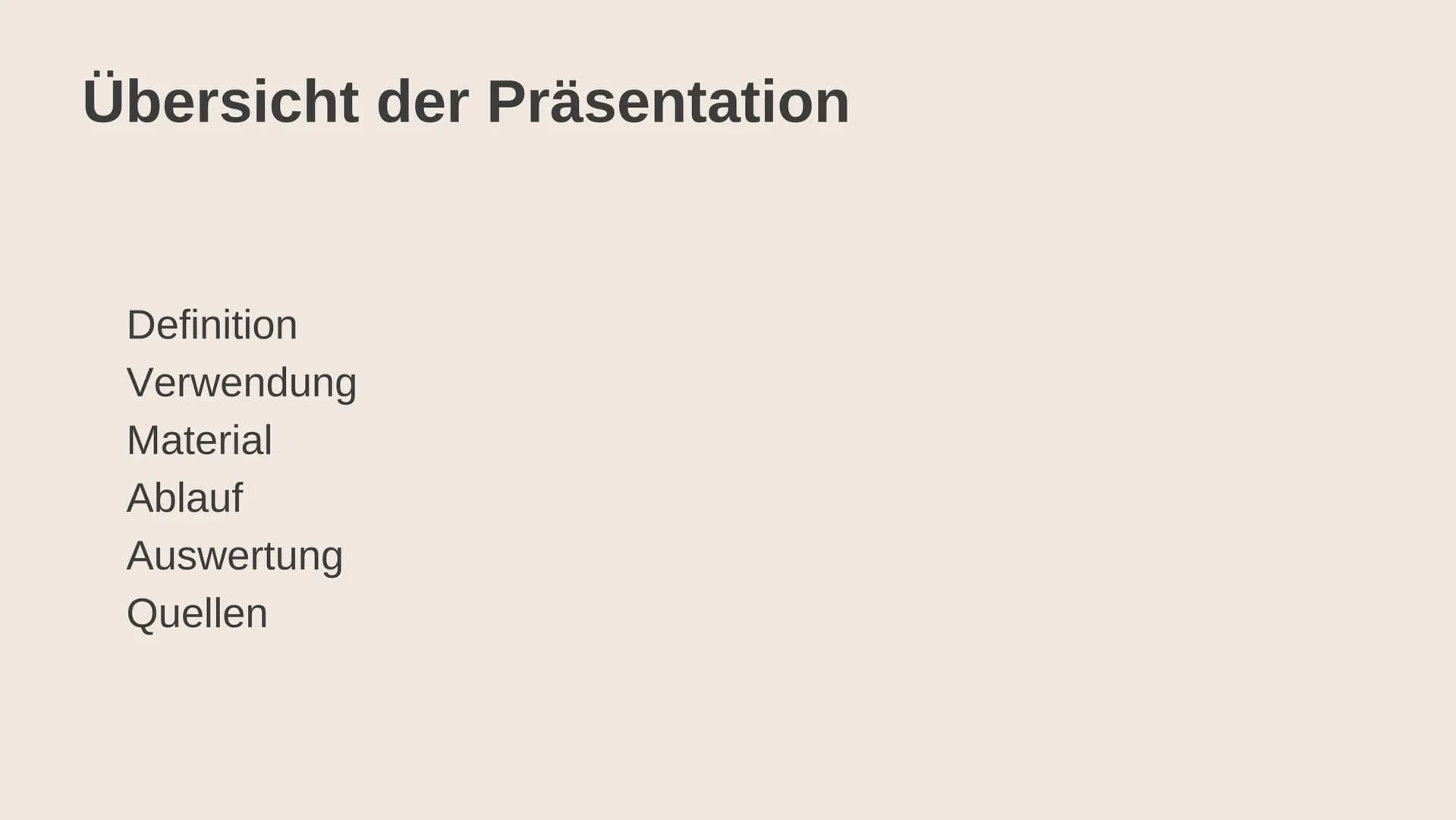 Gelelektrophorese
Q1- Biologiegrundkurs Übersicht der Präsentation
Definition
Verwendung
Material
Ablauf
Auswertung
Quellen Frage
Was denkt 