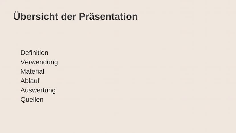 Gelelektrophorese
Q1- Biologiegrundkurs Übersicht der Präsentation
Definition
Verwendung
Material
Ablauf
Auswertung
Quellen Frage
Was denkt 