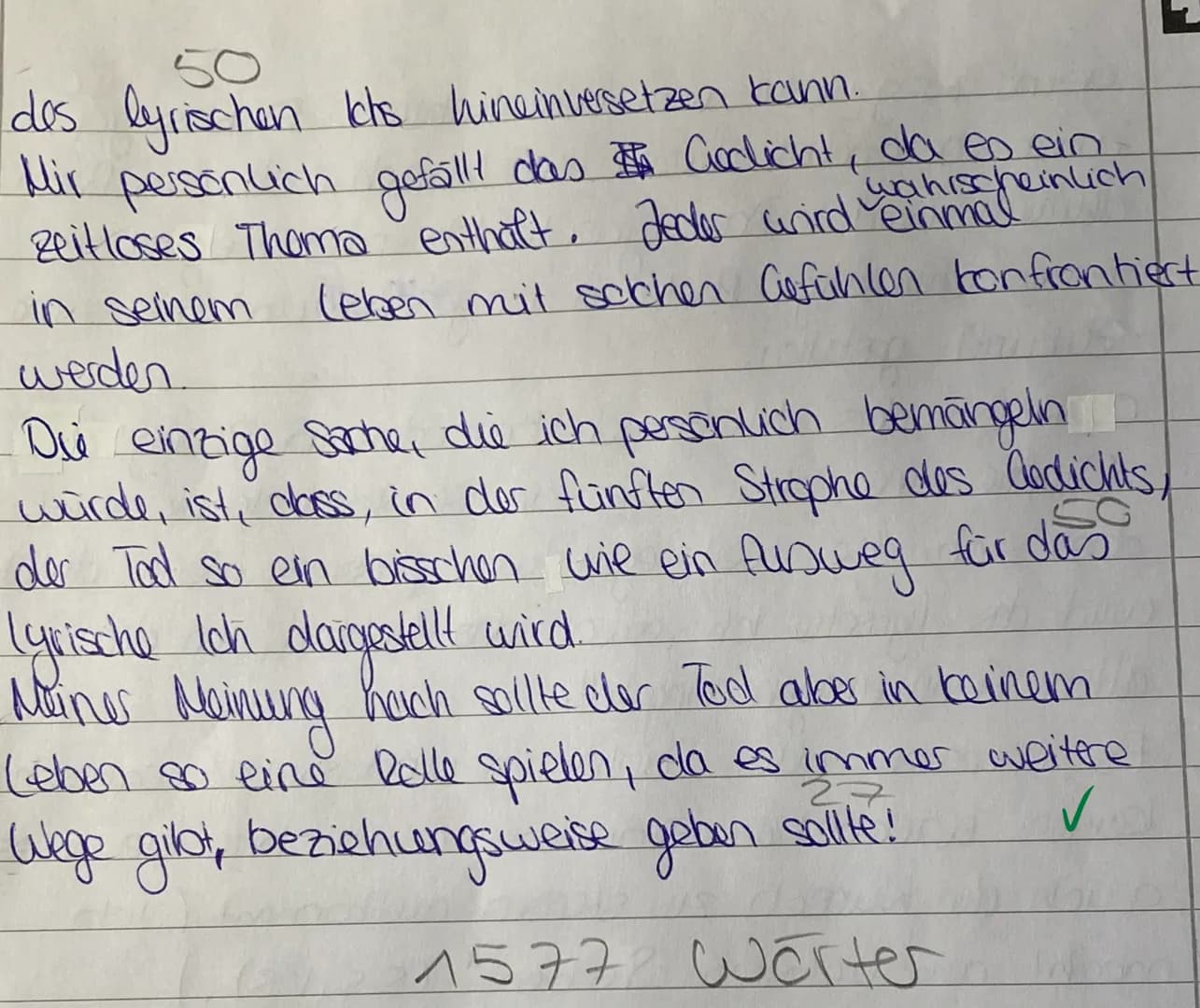 Pia
Deutschklausur Nr. 3
Das Gudicht. Das zerbrochane Ringlein", welches im
Jahre 1813
von Joseph von fichendorff geschrieben
wurde worden i